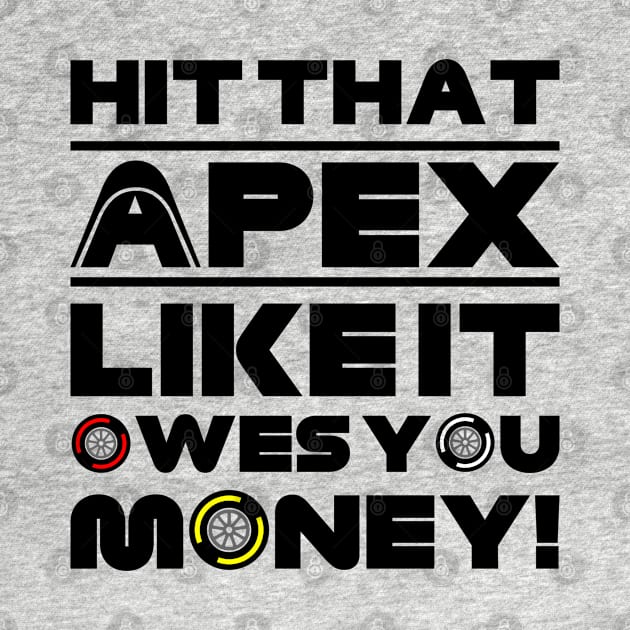 Hit That Apex Like It Owes You Money! F1 Quote Design by DavidSpeedDesign